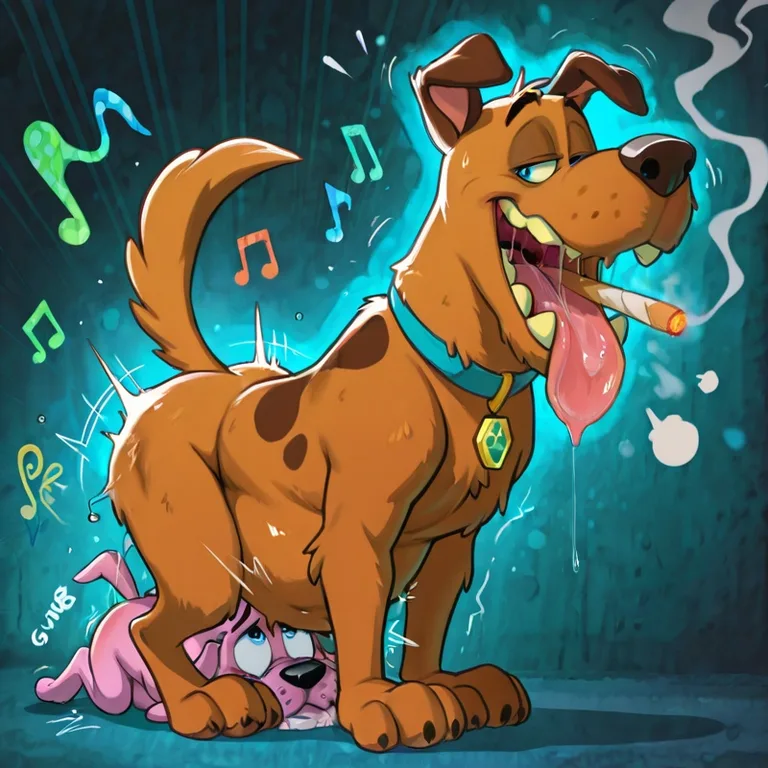 Courage the Cowardly Dog Nude: Rainbow Vore Scene