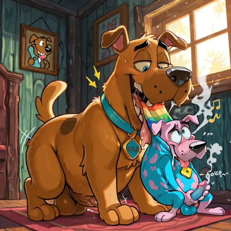 Courage the Cowardly Dog Vore Encounter Toony Sexy Slightly_chubby_male