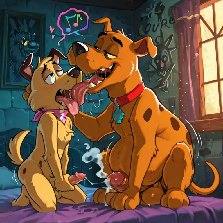 Courage the Cowardly Dog in Ecstatic Vore Scene