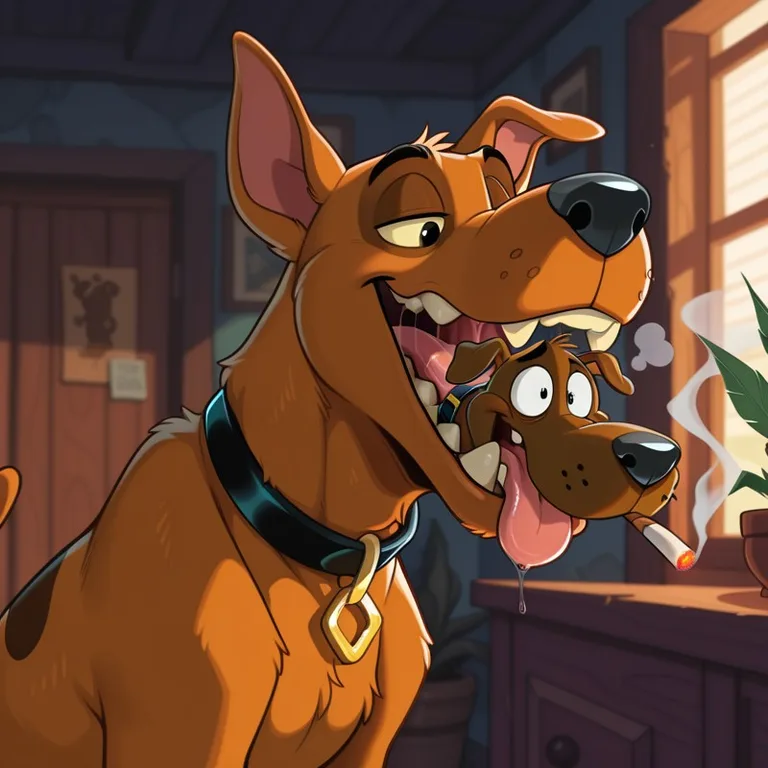 Scooby Doo Swallows Courage The Cowardly Dog Whole Swallowing Courage The Cowardly Dog