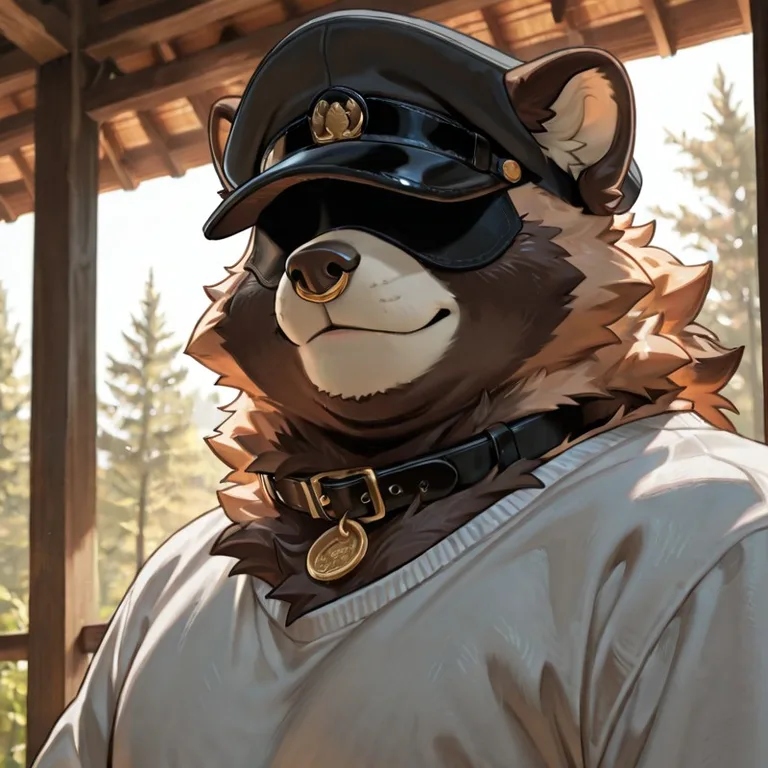 A Plump Tanuki in a Floppy Hat
