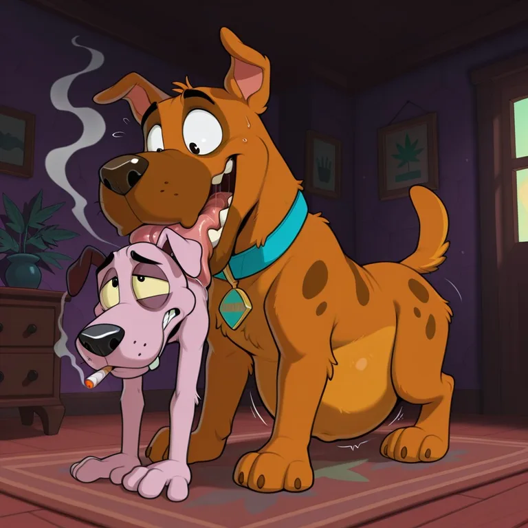 Courage the Cowardly Dog Smoking Marijuana