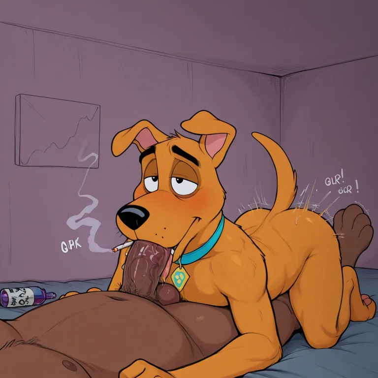 Courage and Scooby Doo Smoking Marijuana