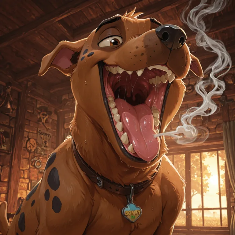 Courage the Cowardly Dog with Open Mouth