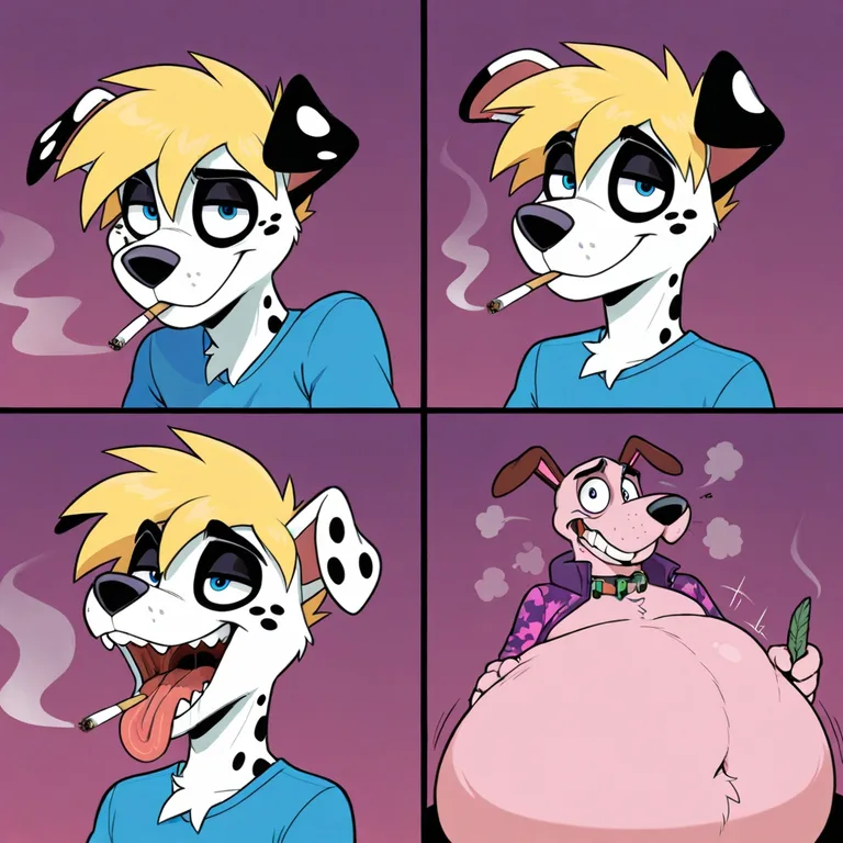Courageous Stoned Dalmatian Duo