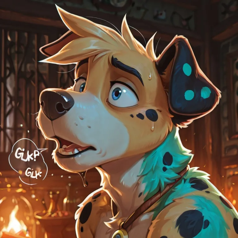 Courageous Anthro Fox in Neon Fur