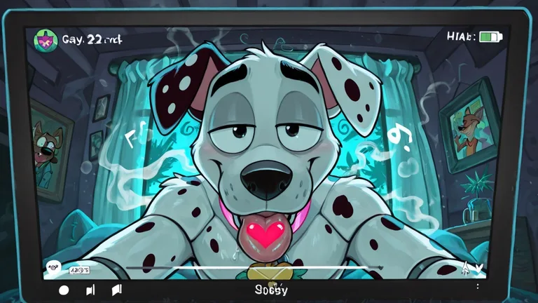 Anthro Male Stoner Enjoys Video Games