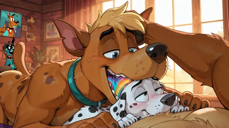 Courage the Cowardly Dog and Scooby Doo: Neon Rainbow Adventure