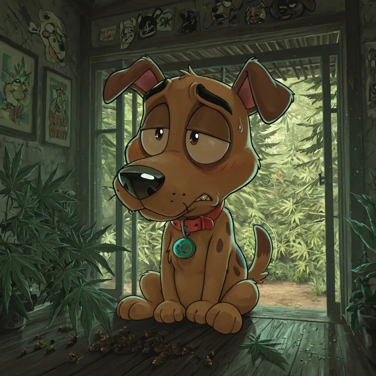 Courage the Cowardly Dog as Furry Marijuana Enthusiast