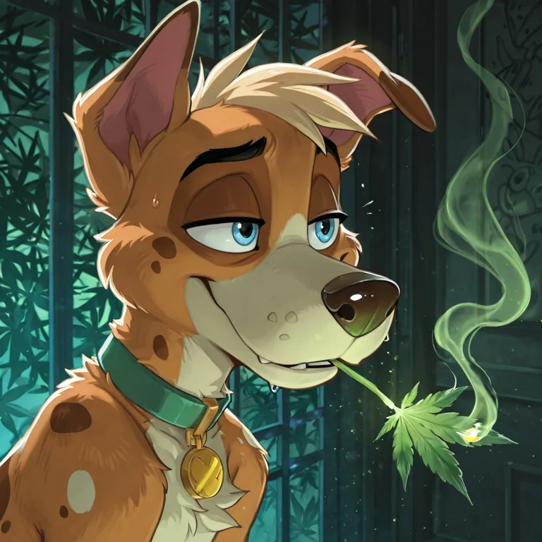 Courage the Cowardly Dog as a Stoner Anthro Fox