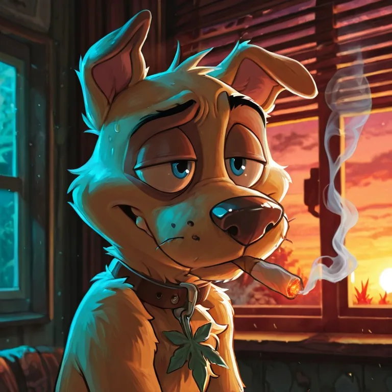 Courage the Cowardly Dog as Vorny the Stoner