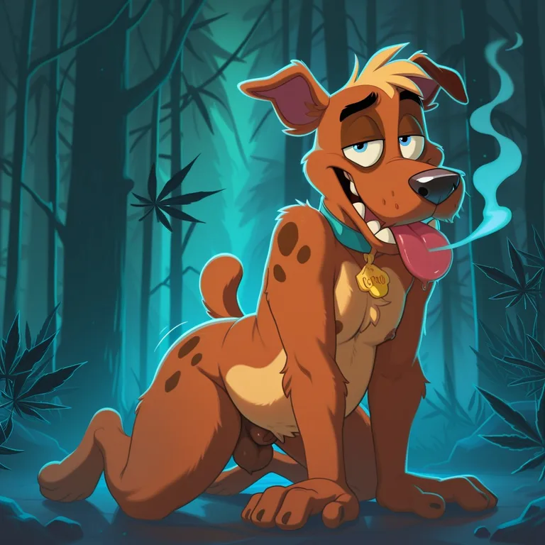 Courage the Cowardly Dog Stoned in Abandoned Warehouse