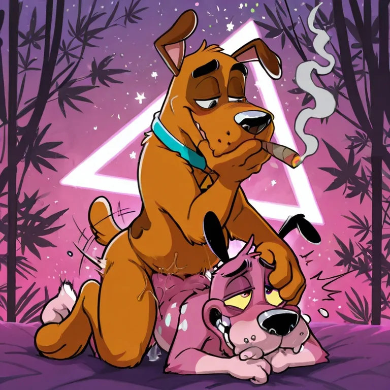 Courage the Cowardly Dog in Marijuana Romance
