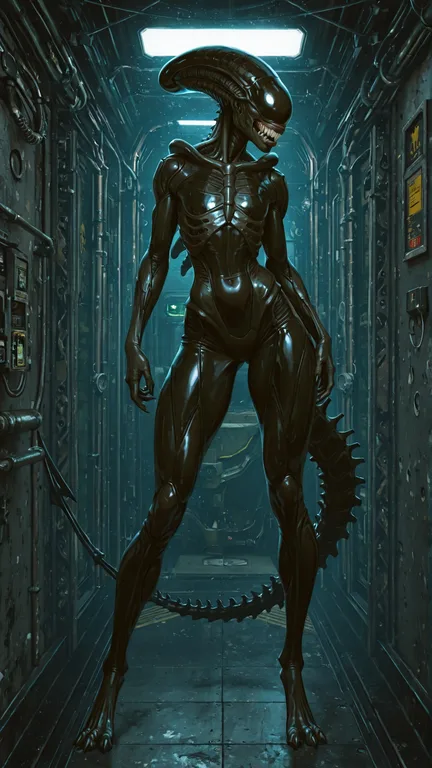 Alien Beast in Submarine Setting