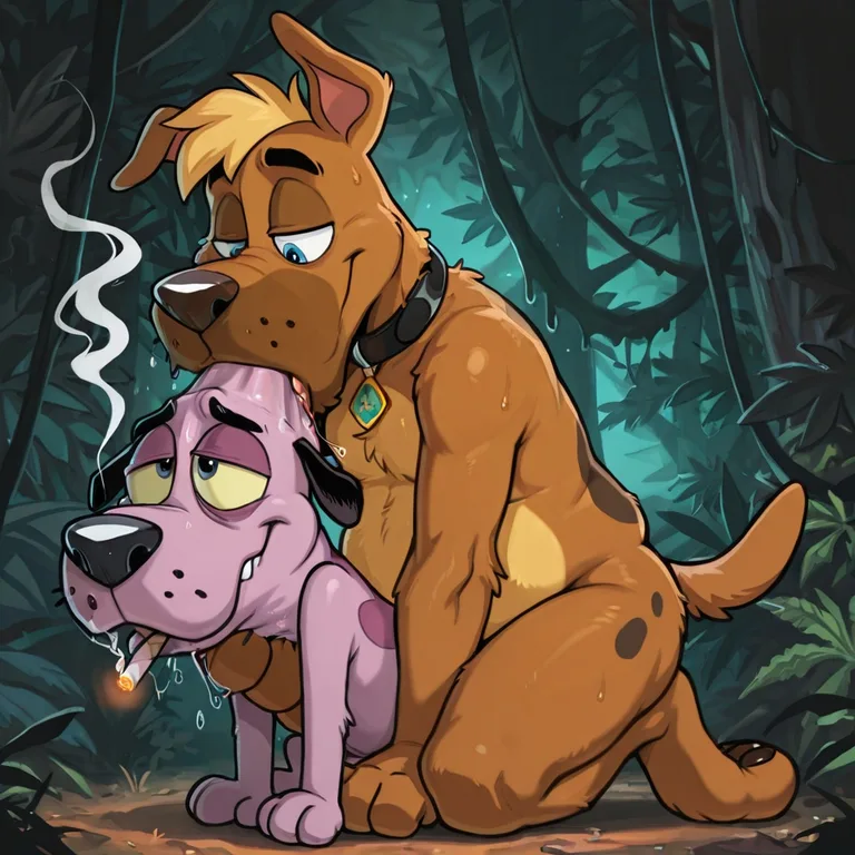 Anthro Courage the Cowardly Dog Nude Vore Scene