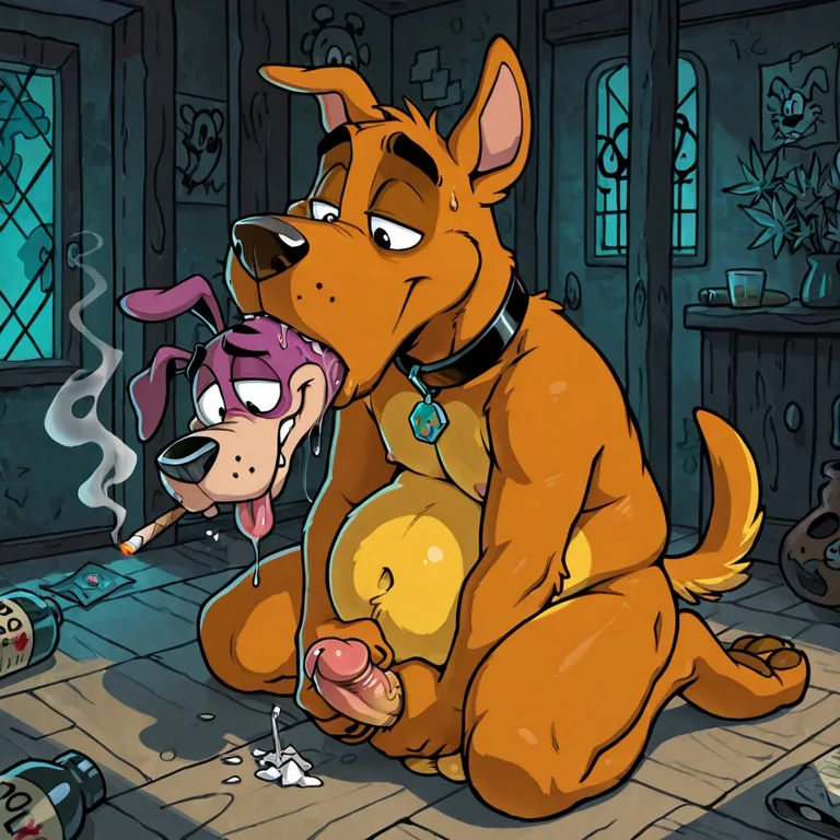 Scooby-Doo and Courage in a Toony Forest