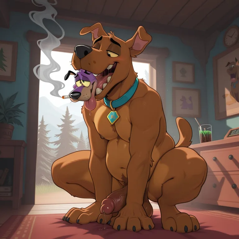 Scooby Doo and Courage in a Sunny Meadow