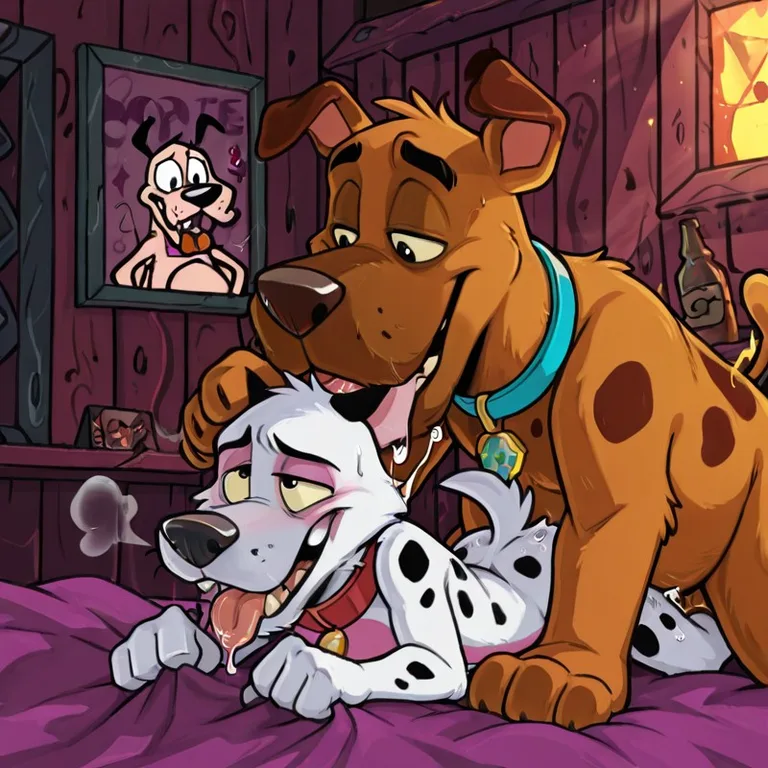 Courage the Cowardly Dog: Stoned and Seductive Sexy Gay Male Nude Anthro Toony