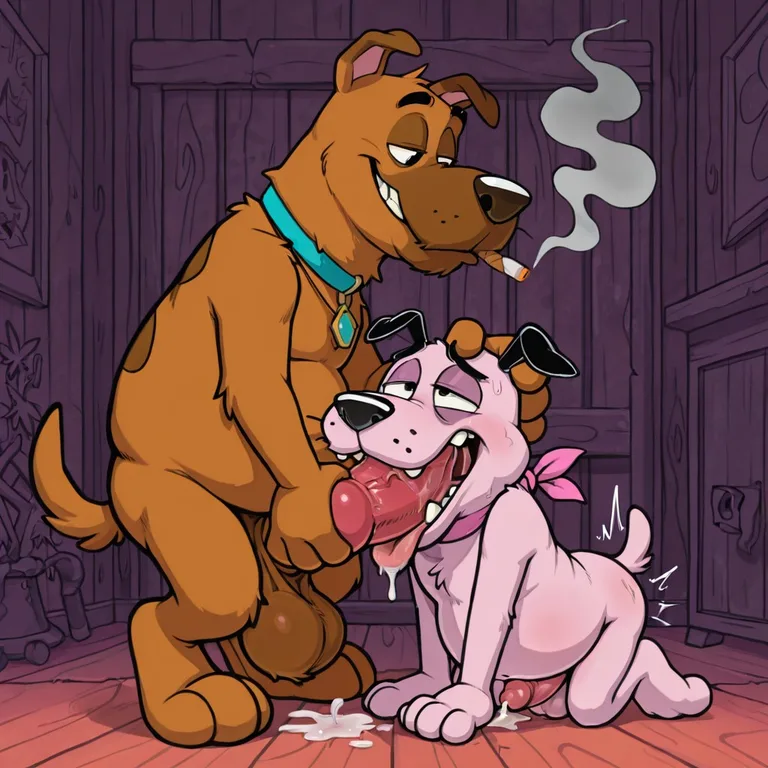 Toony Male Enjoying Stoner Scene
