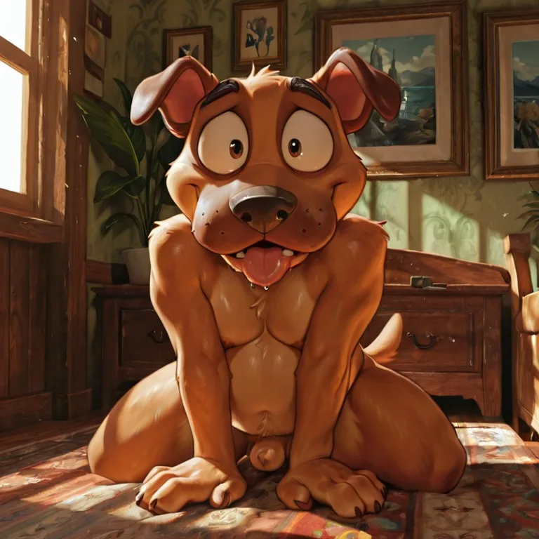 Courage the Cowardly Dog Anthro Male Teasing Viewer