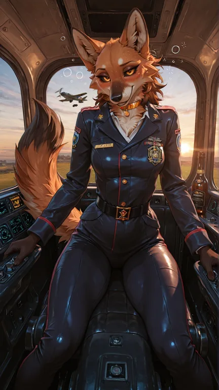 Maned Wolf Pilot in Cockpit