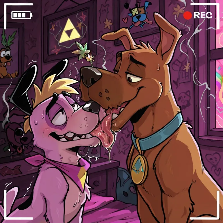 Courage the Cowardly Dog Smoking Marijuana Swallowing