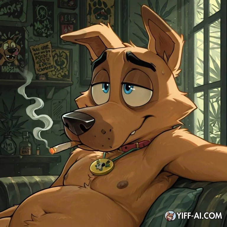 Courage the Cowardly Dog Fox Smoking Marijuana