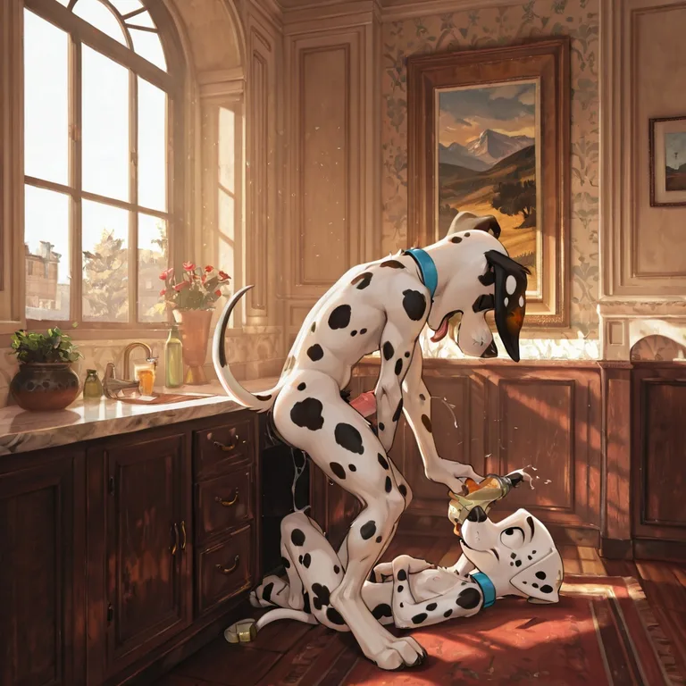 Dalmatian Brothers Enjoying a Sunny Day