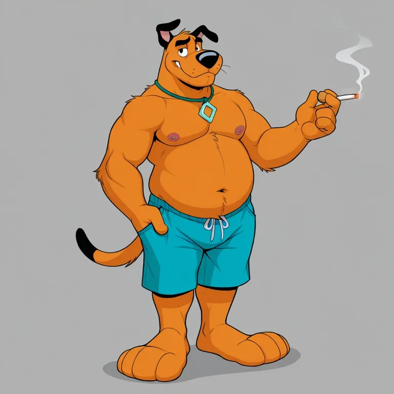 Animated Characters Enjoying a Smoke Break