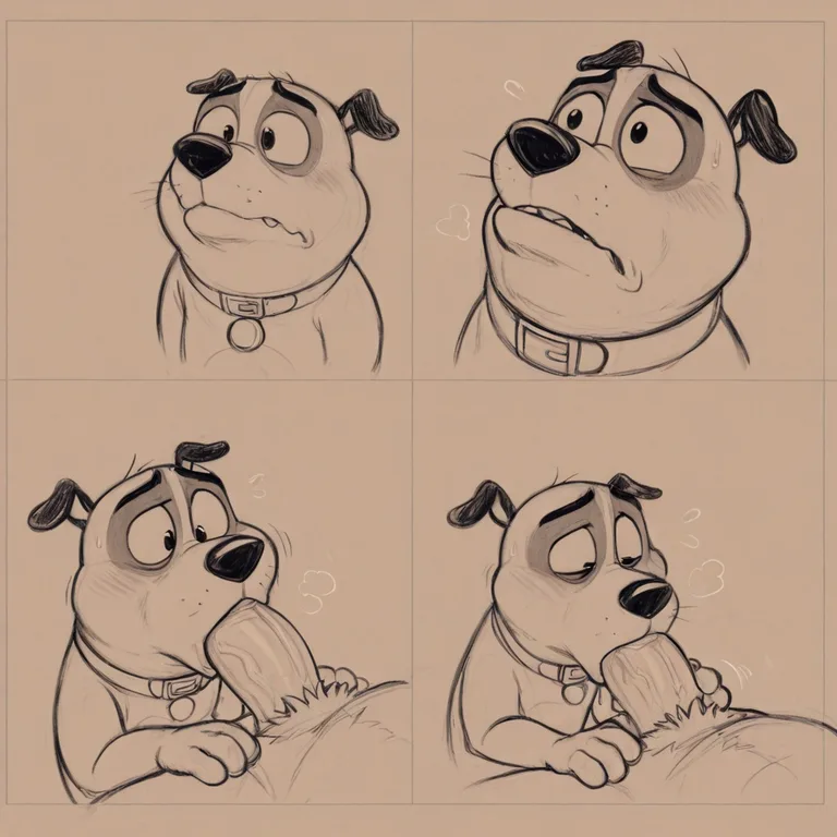 Courage the Cowardly Dog in Vore Scene