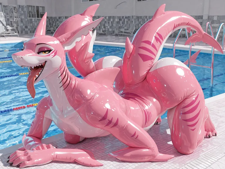 Poolside Shark Wolf Hybrid