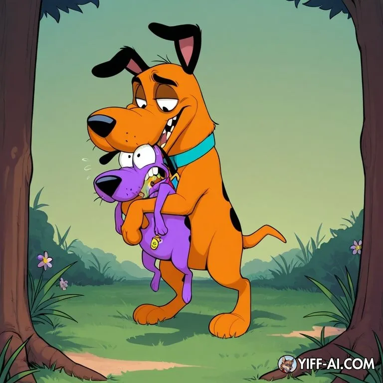 Scooby-Doo and Courage Mawplay Scene