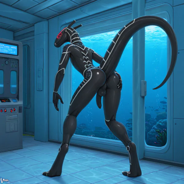 Aqua Lab Scientist in Underwater Chamber