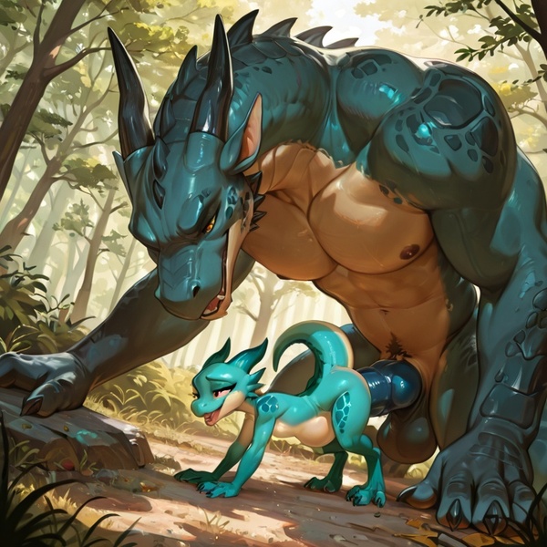Intimate Dragon and Kobold Encounter