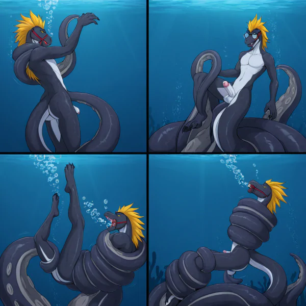 Alien Creature Submerged in Water