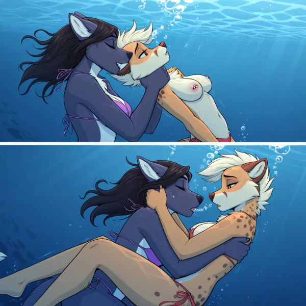 Underwater Struggle: Anthro Duo