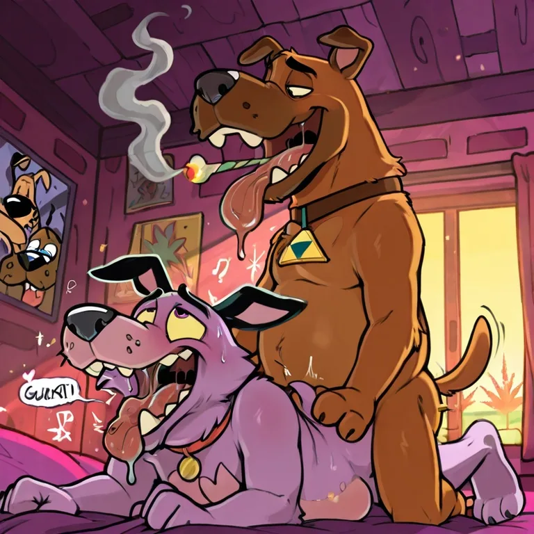Courage the Cowardly Dog and Scooby Doo Stoned