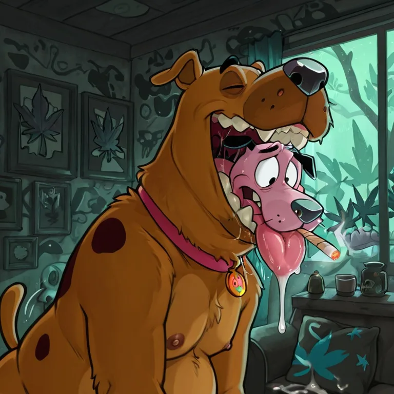 Courage the Cowardly Dog Stoned Mawplay Scene Anthro