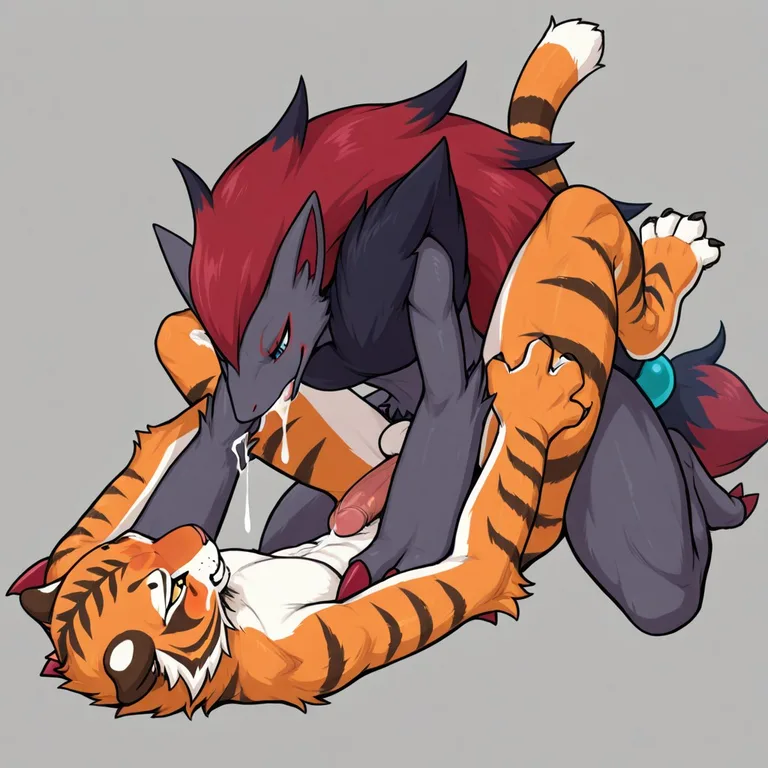 Two Zoroark And Master Tigress In Close Proximity