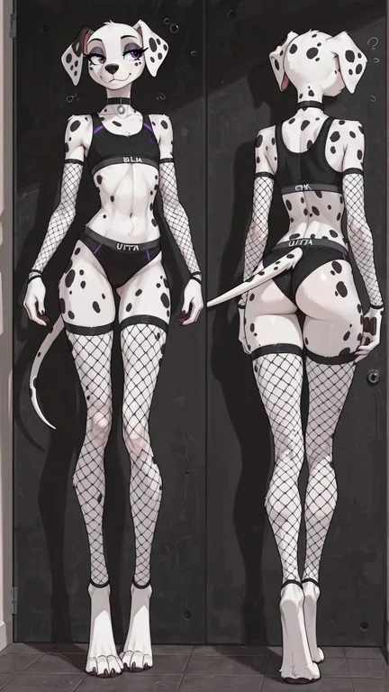 Anthro Female Dalmatian Athletic Reference Sheet