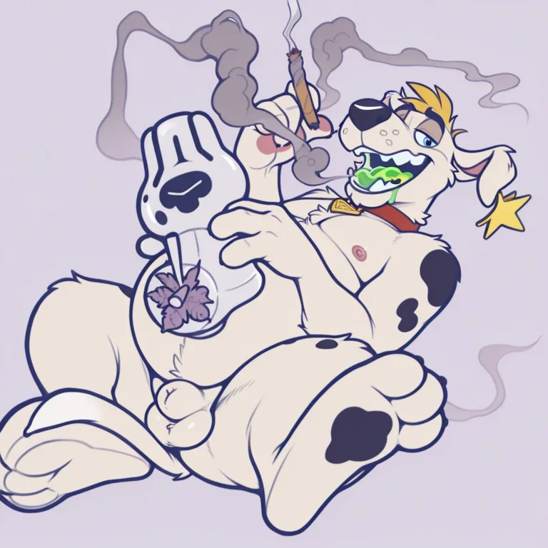 A Goofy Otter Smoking Marijuana