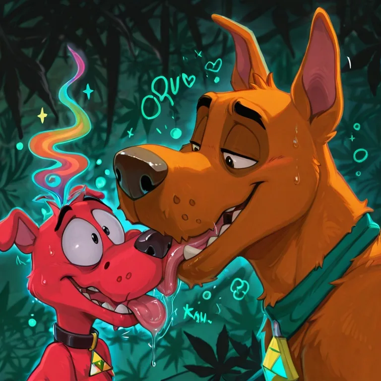Rainbow-Furred Courage the Cowardly Dog