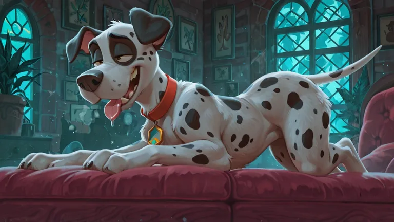 Rainbow Dalmatian Furry Character