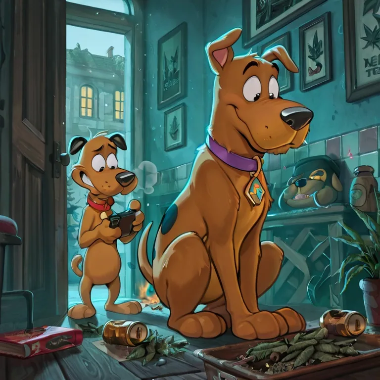 Courage the Cowardly Dog Stoned with Scooby Doo