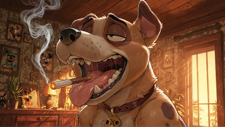 Courage the Cowardly Dog Engaging in Intimate Moment