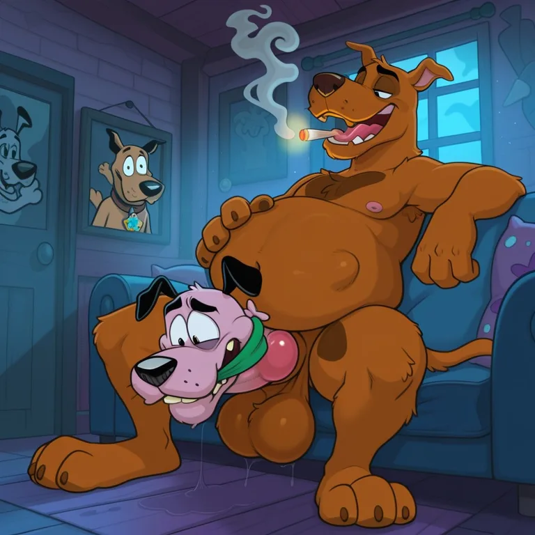 Courage the Cowardly Dog Swallowing Scooby Doo Whole Toony