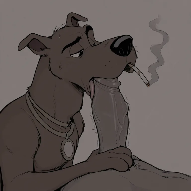 Courage the Cowardly Dog and Scooby-Doo Smoking Marijuana