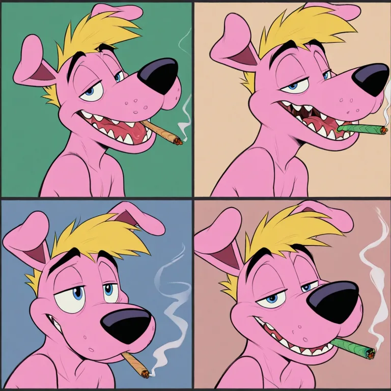 Courage the Cowardly Dog Stuffed with Male Anthro