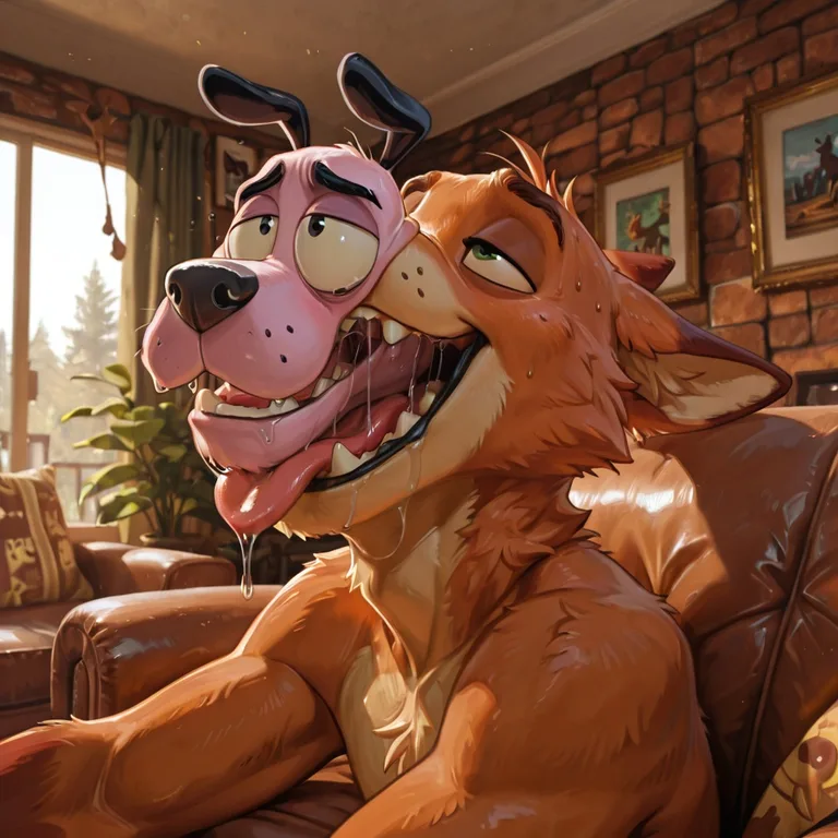 Courage the Cowardly Dog in Intimate Group Scene