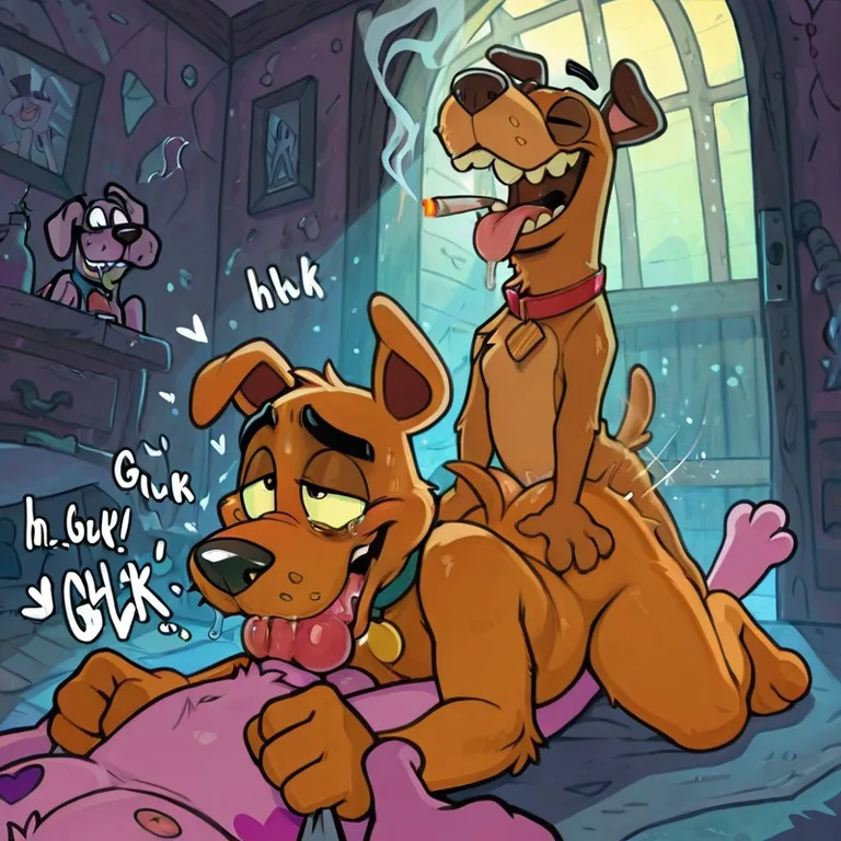 Furry Gangbang Featuring Courage the Cowardly Dog